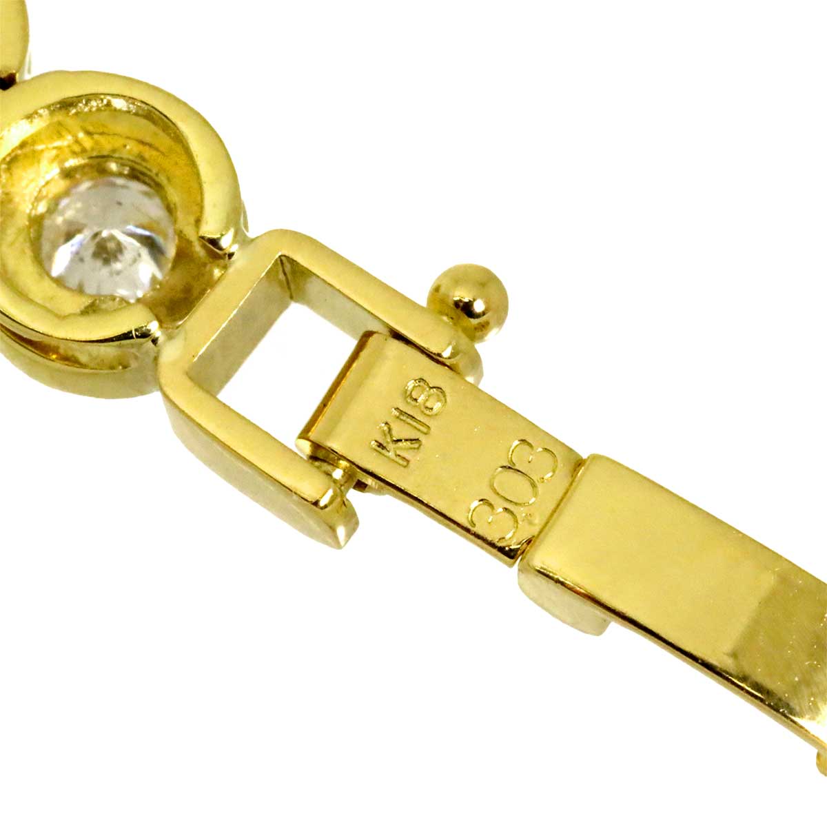 Diamond 3.03ct Bracelet K18 YG Yellow Gold 750