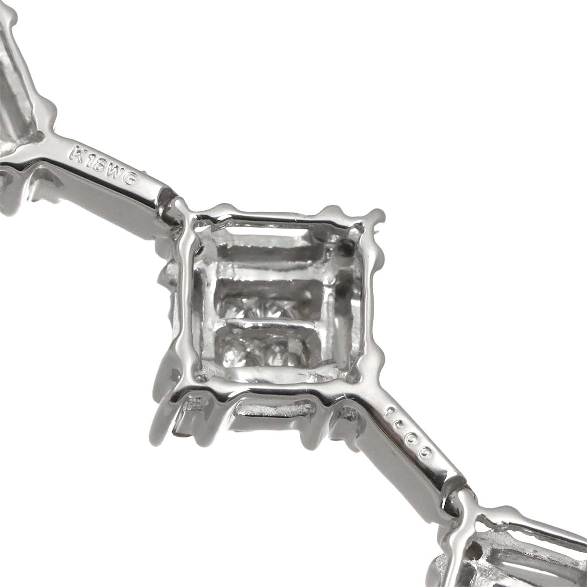 Diamond 1.00ct Necklace 18K WG White Gold 750