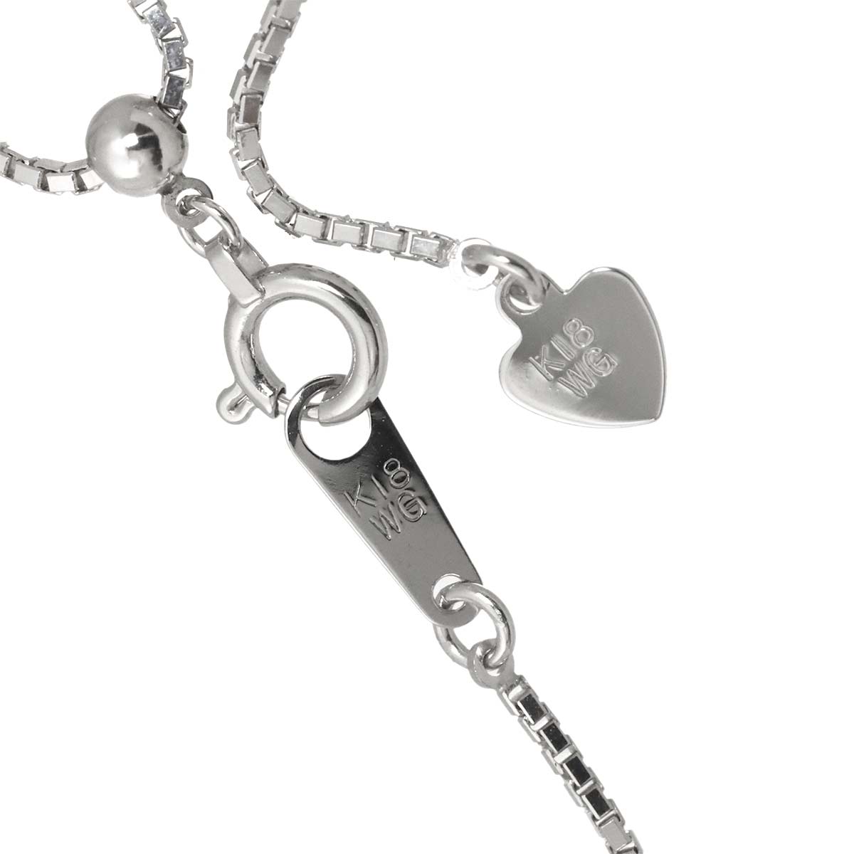 Diamond 1.00ct Necklace 18K WG White Gold 750