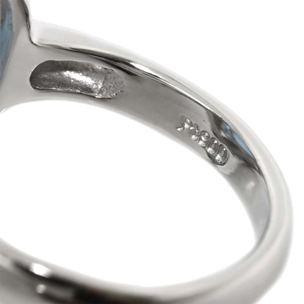 Blue Topaz 17.92ct Diamond 0.26ct Ring Pt Platinum size5.25-5.5(US)