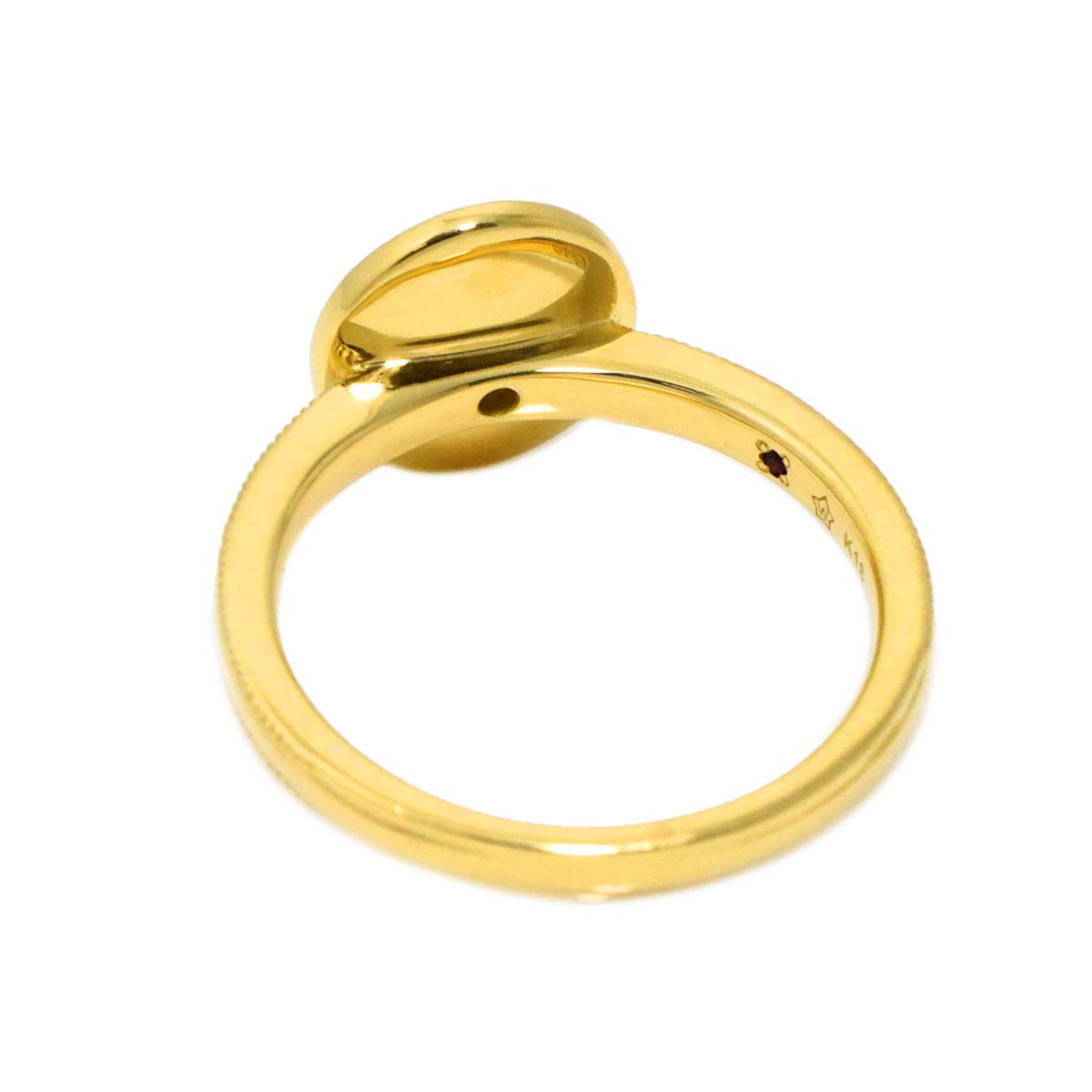 Diamond 0.102ct/0.13ct Ring 18K YG Yellow Gold 750 6-6.25(US)