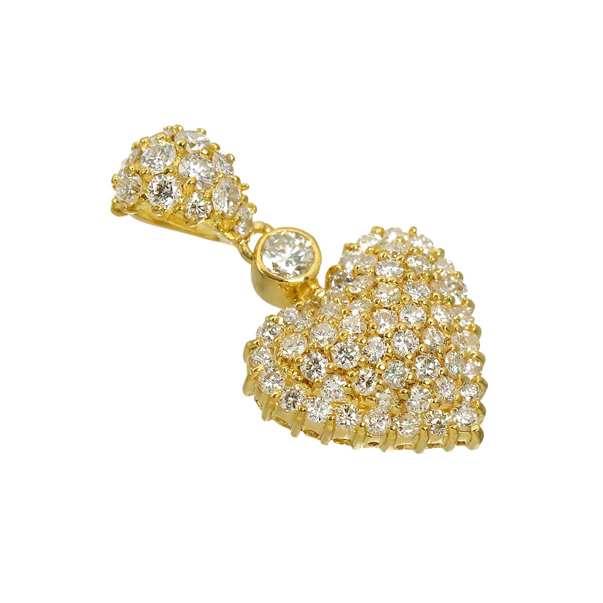 Diamond 2.01ct Pendant 18K YG Yellow Gold 750
