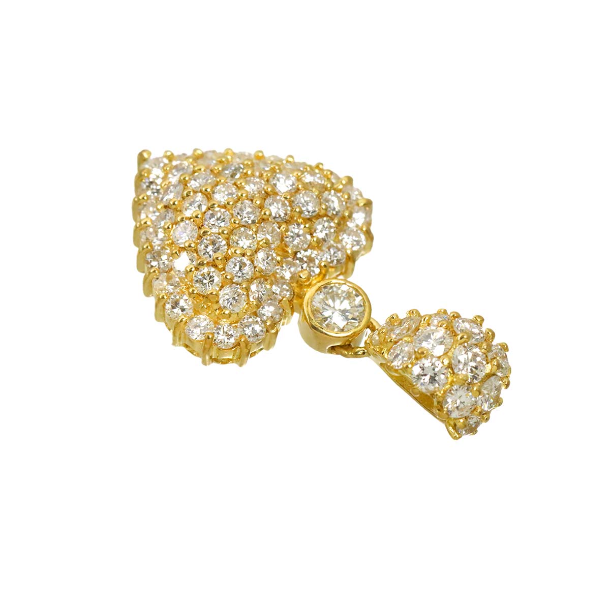 Diamond 2.01ct Pendant 18K YG Yellow Gold 750