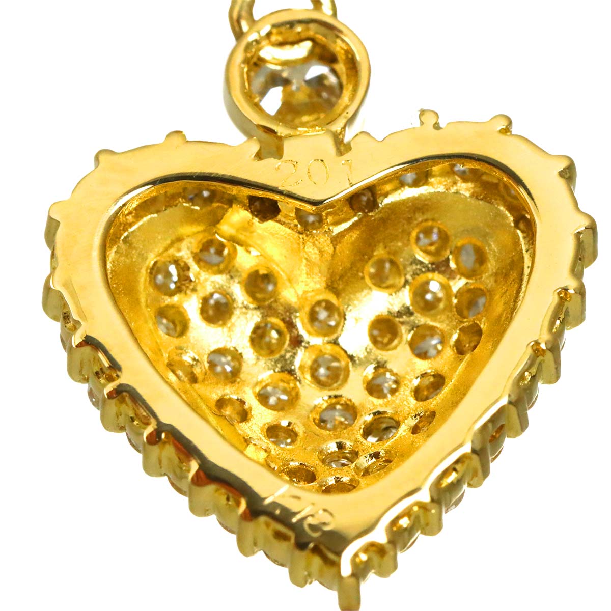 Diamond 2.01ct Pendant 18K YG Yellow Gold 750
