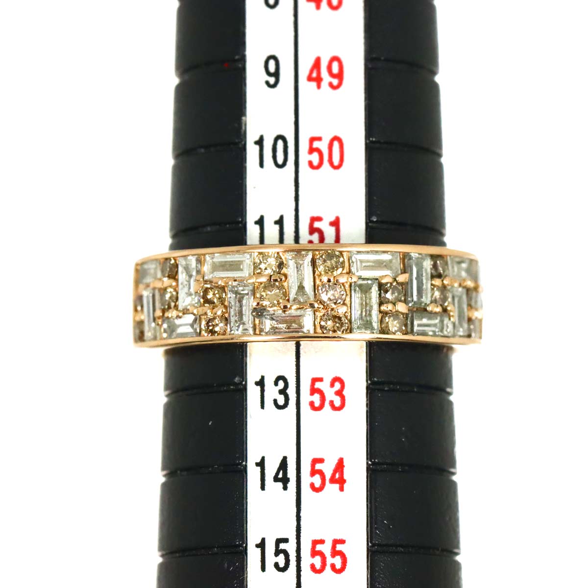 Diamond 0.80ct/0.33ct Ring 18K PG Pink Gold 750 Size5.75-6(US)