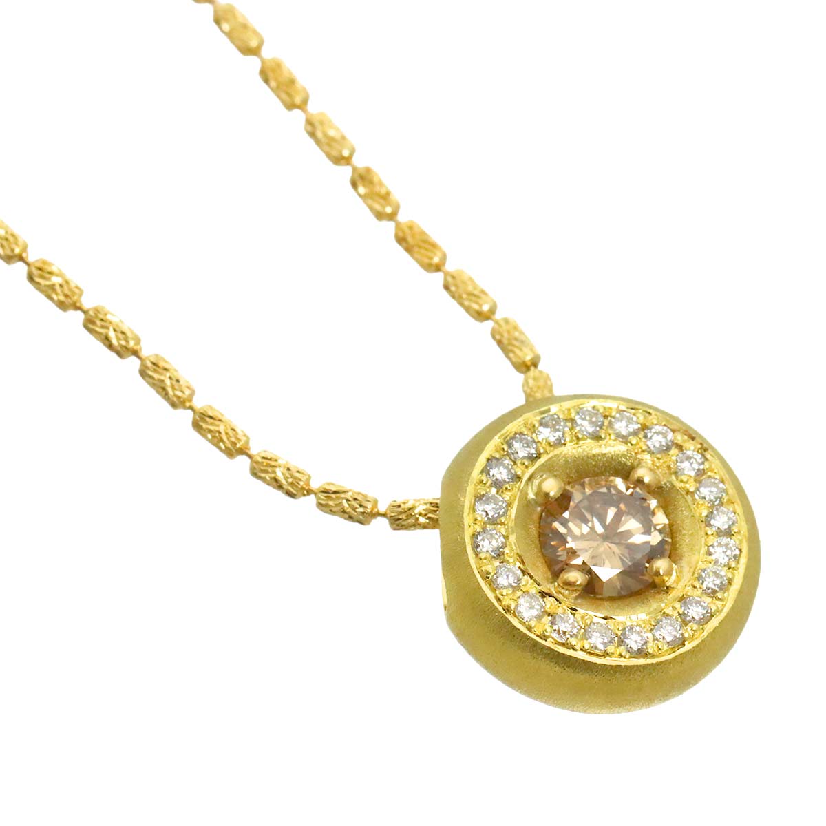 Diamond 0.363ct/0.13ct Necklace 18K YG Yellow Gold 750