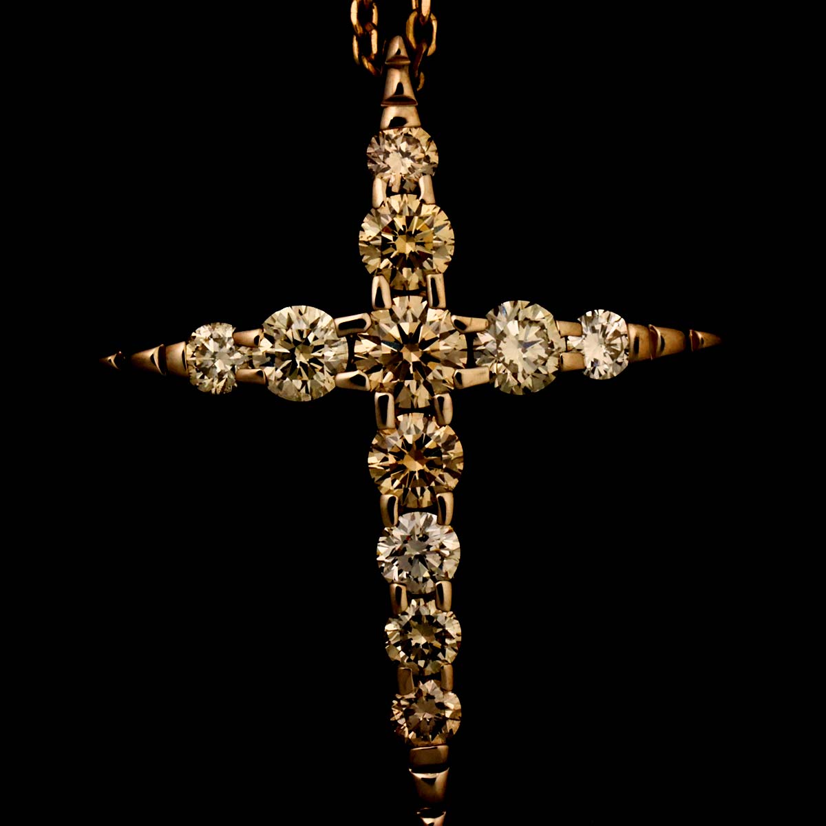 Brown Diamond 0.70ct Necklace 18K Brown Gold 750