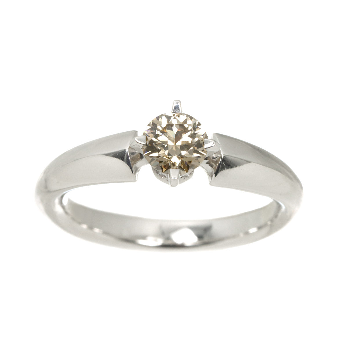 Brown Diamond 0.33ct Diamond 0.01ct Ring 18K WG 3.75(US)