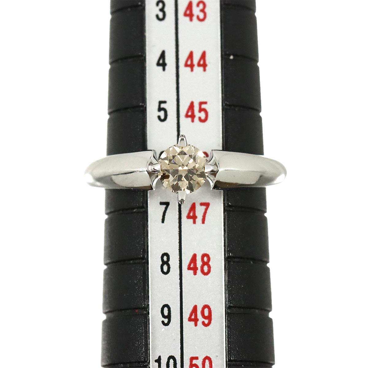 Brown Diamond 0.33ct Diamond 0.01ct Ring 18K WG 3.75(US)