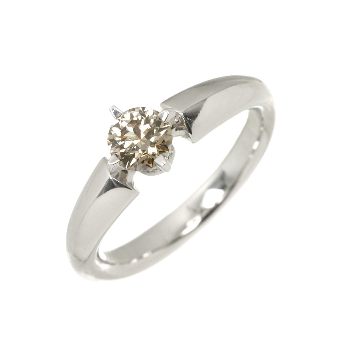Brown Diamond 0.33ct Diamond 0.01ct Ring 18K WG 3.75(US)
