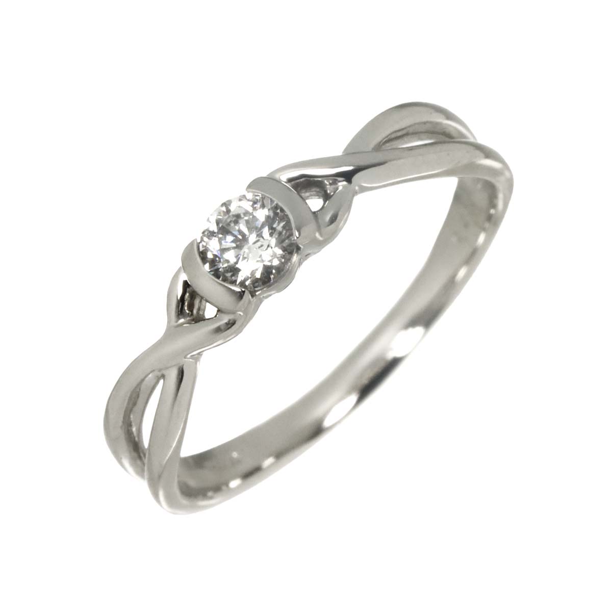 Diamond 0.20ct Ring Pt Platinum size5.25-5.5(US)