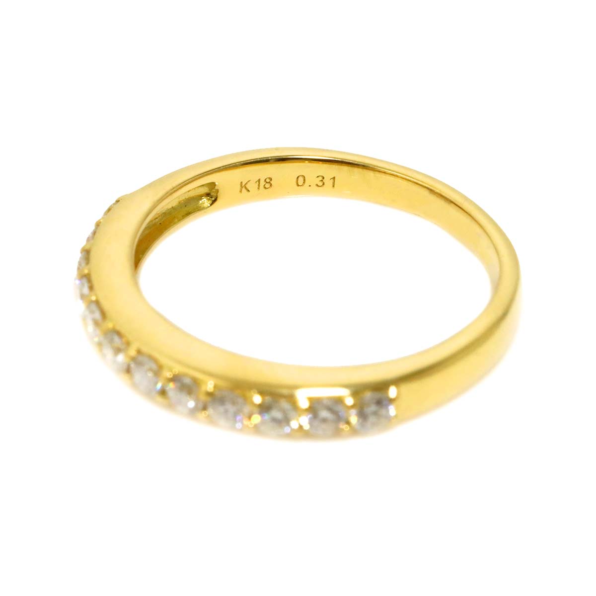 Diamond 0.31ct Ring 18K YG Yellow Gold 750 size3.75-4(US)