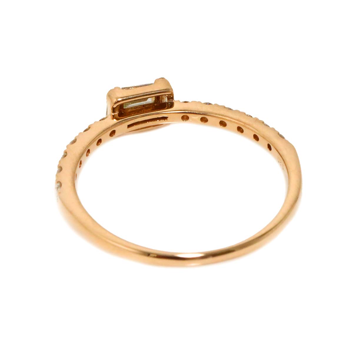 Diamond 0.20ct Ring 18K PG Pink Gold 750 Size4.75-5(US)