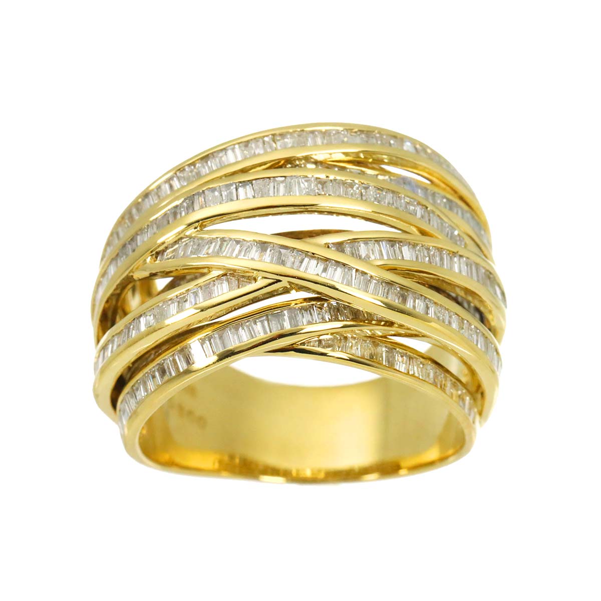 Diamond 3.00ct Ring 18K YG Yellow Gold 750 Size7.75-8(US)