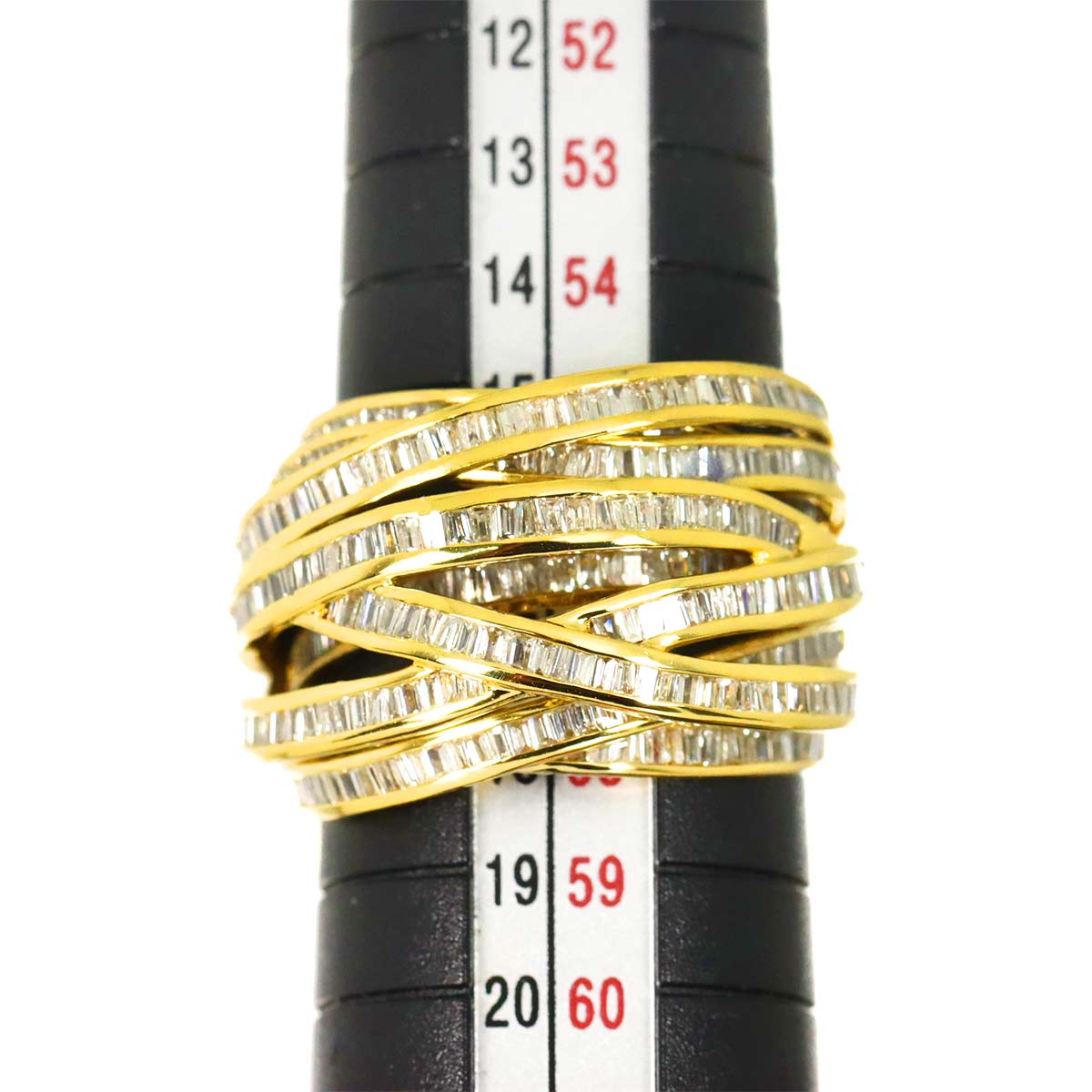 Diamond 3.00ct Ring 18K YG Yellow Gold 750 Size7.75-8(US)