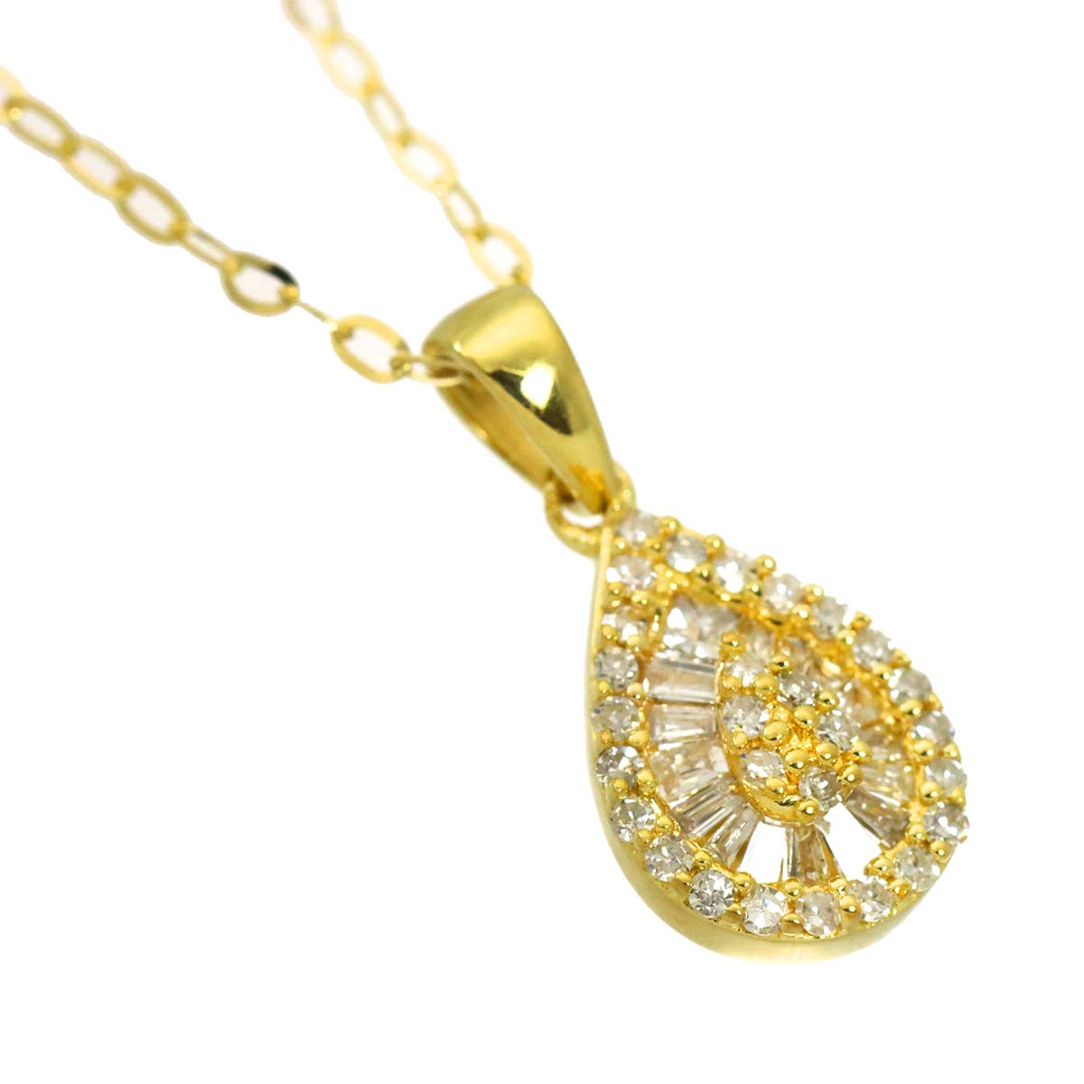 Diamond 0.20ct Necklace 18K YG Yellow Gold 750