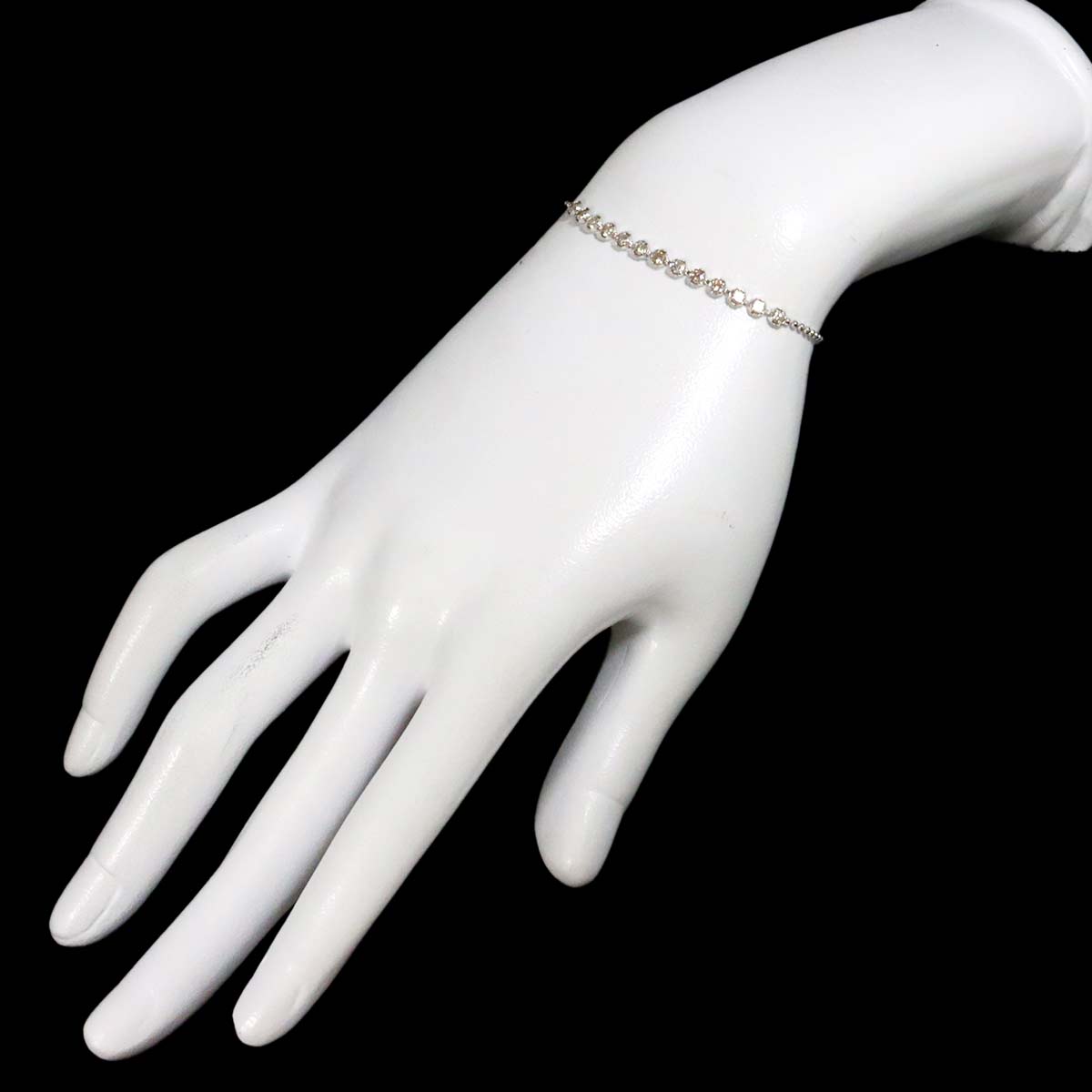 Diamond 0.52ct Bracelet 18K K18 WG White Gold 750