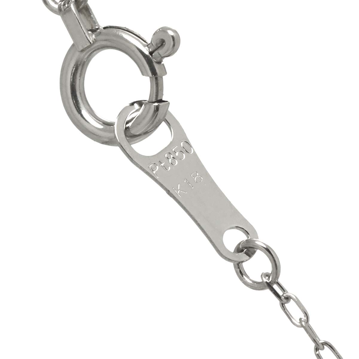 Diamond 0.125ct LPP/SI2 0.18ct Necklace Pt 18K PG Platinum