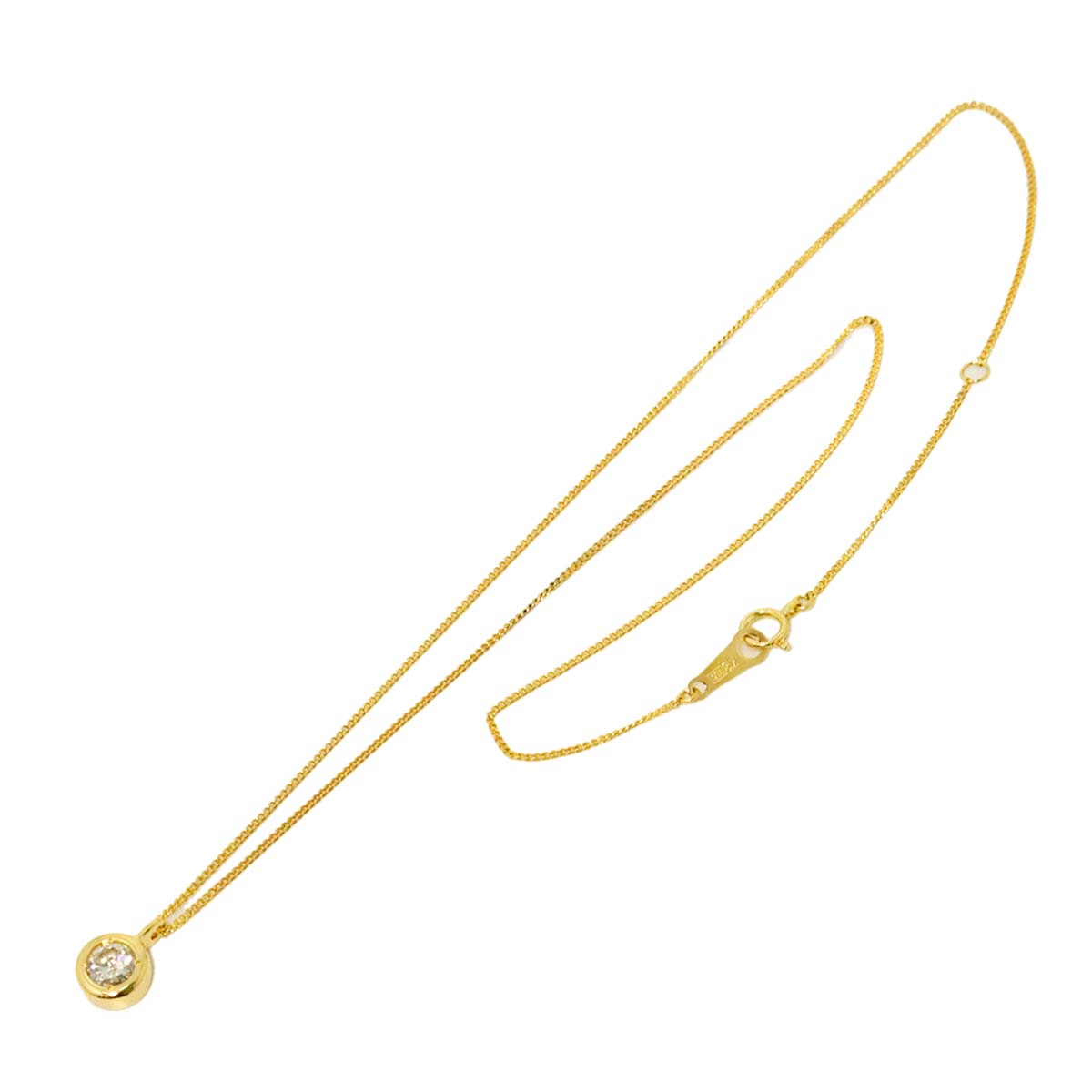 Diamond 0.30ct Necklace 18K YG Yellow Gold 750