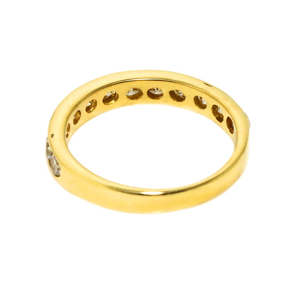 Diamond 0.87ct Ring 18K YG Yellow Gold 750 Size5.5-5.75(US)