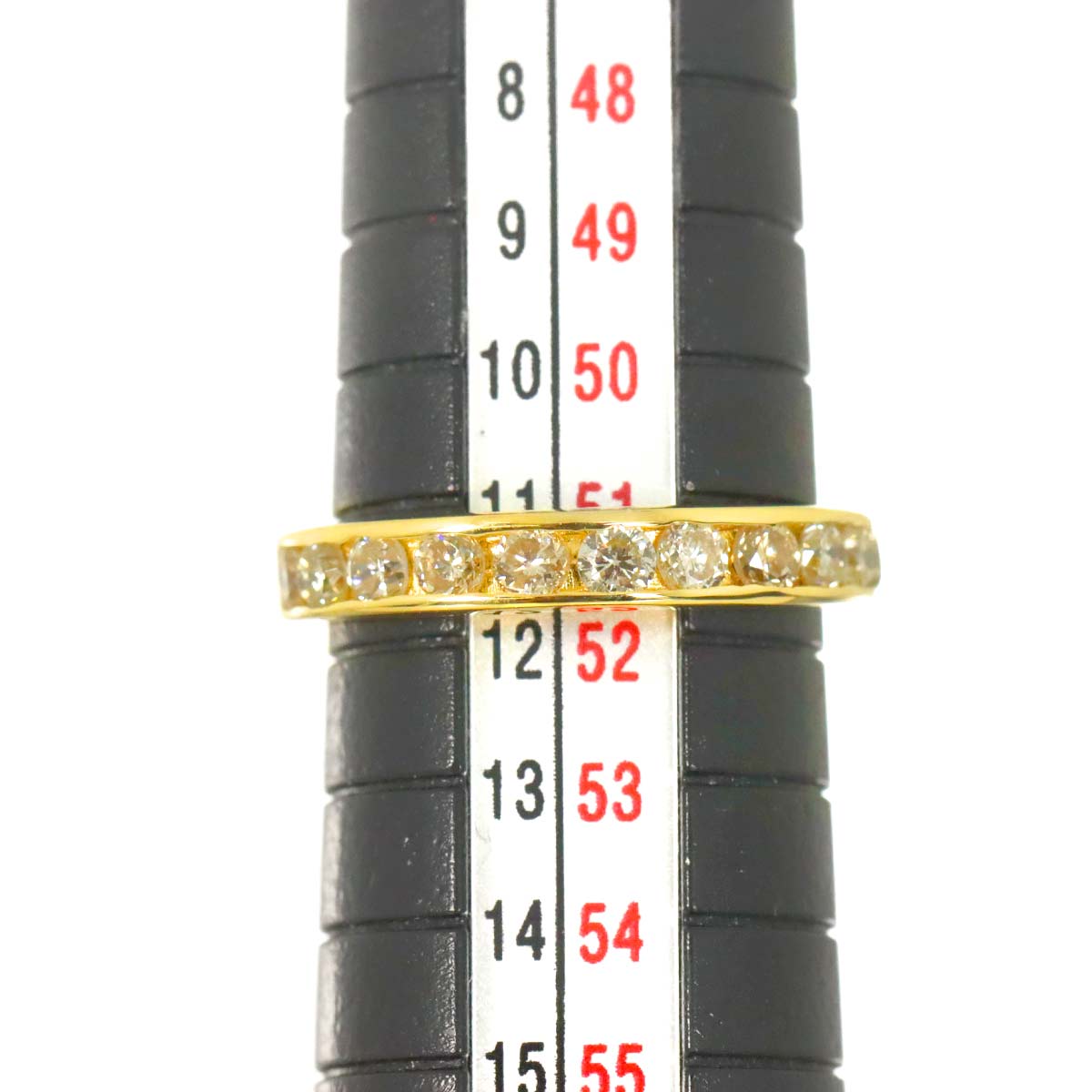 Diamond 0.87ct Ring 18K YG Yellow Gold 750 Size5.5-5.75(US)