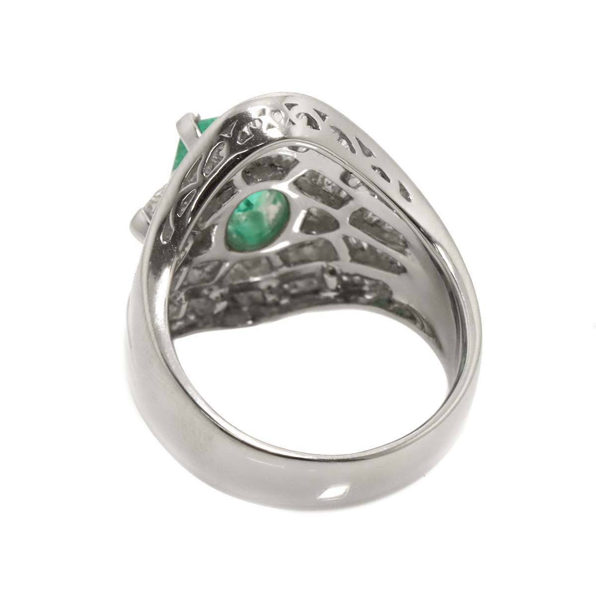 Emerald 1.68ct Diamond 2.08ct Ring Pt Platinum size6(US)