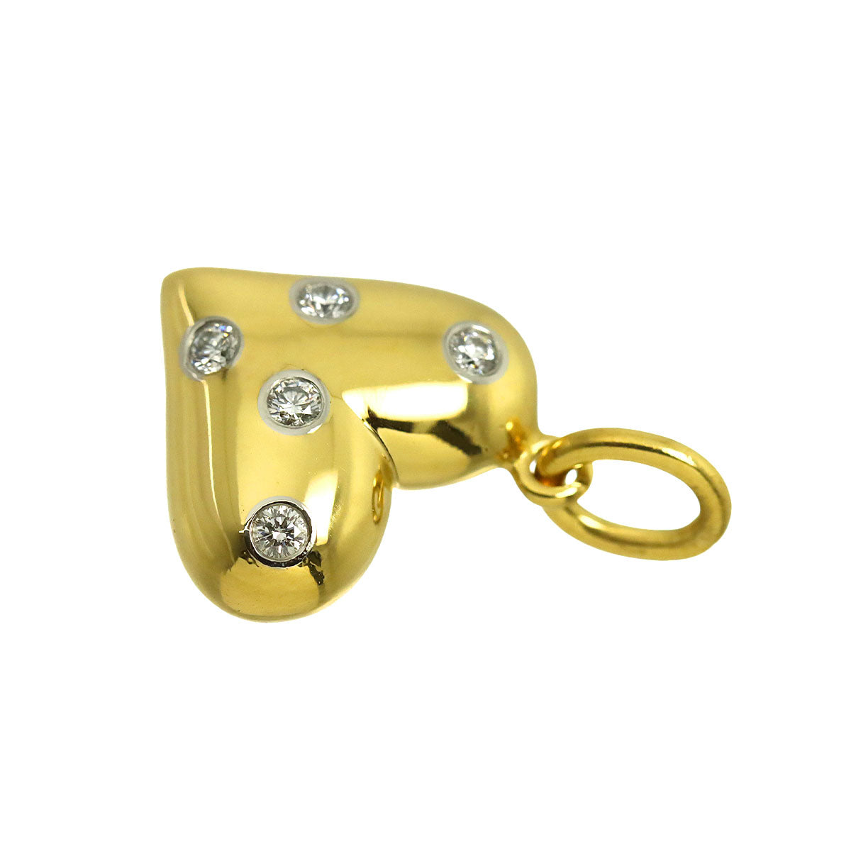 Dots Diamond Pendant Top 18K Yellow Gold 750 Pt