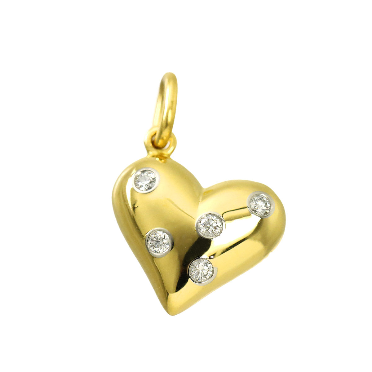 Dots Diamond Pendant Top 18K Yellow Gold 750 Pt