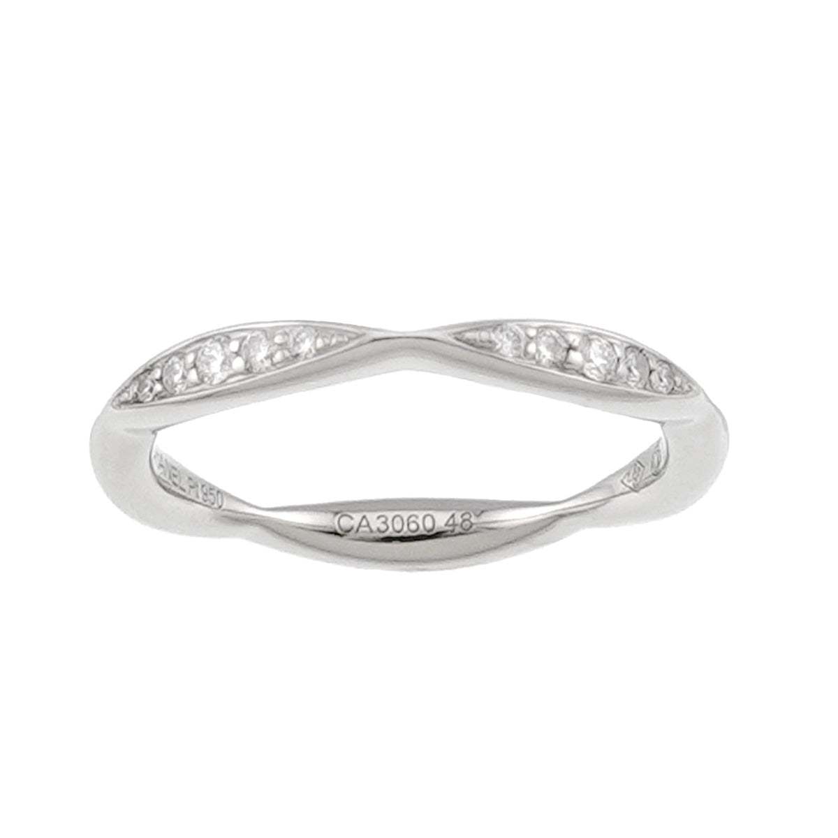 Camellia Half Diamond Ring Platinum size48 4.5(US)