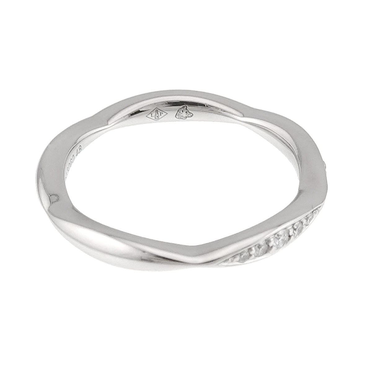 Camellia Half Diamond Ring Platinum size48 4.5(US)