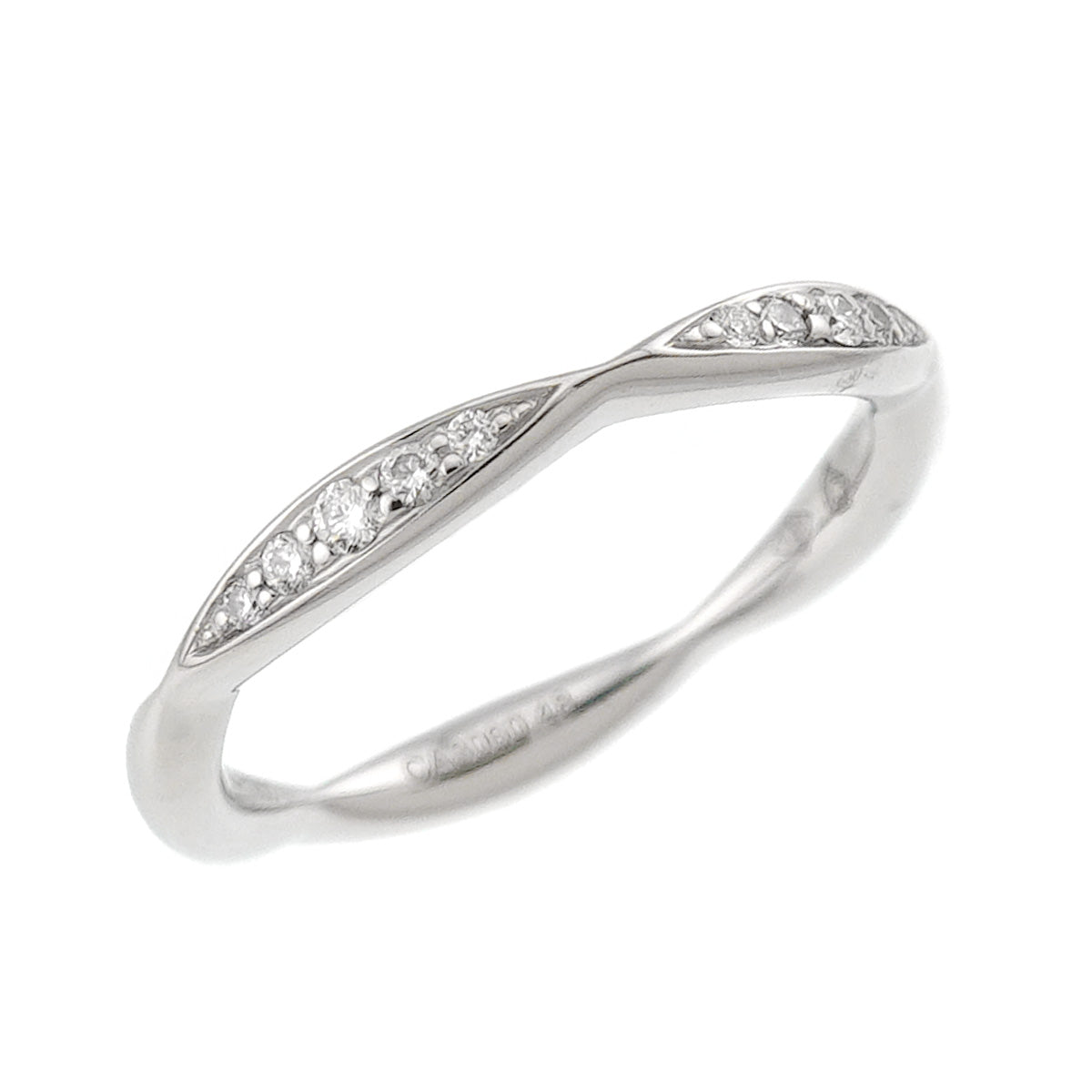 Camellia Half Diamond Ring Platinum size48 4.5(US)