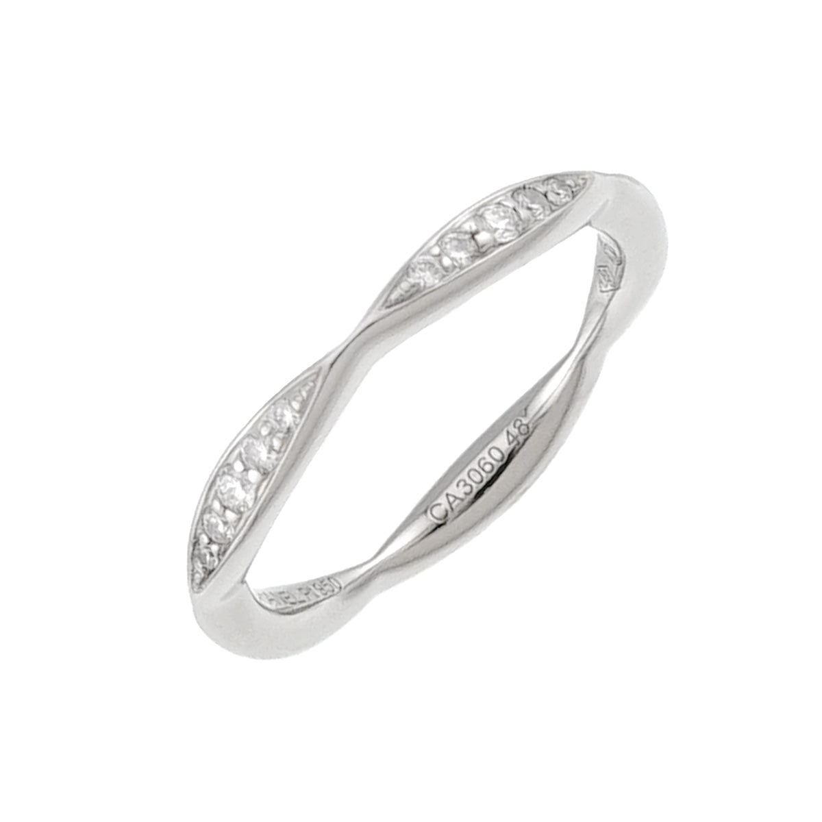 Camellia Half Diamond Ring Platinum size48 4.5(US)