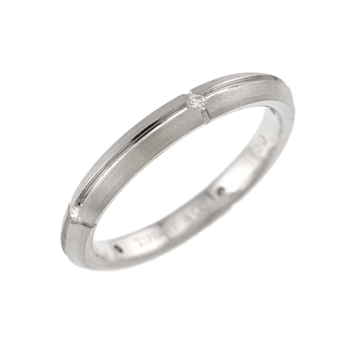 Streamerica Diamond Ring 18K White Gold Size4.75-5(US)