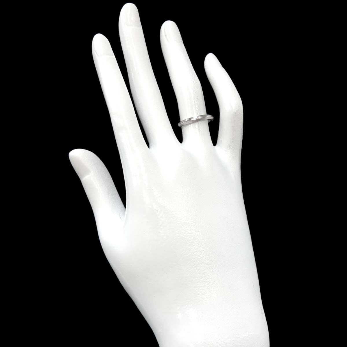 Streamerica Diamond Ring 18K White Gold Size4.75-5(US)
