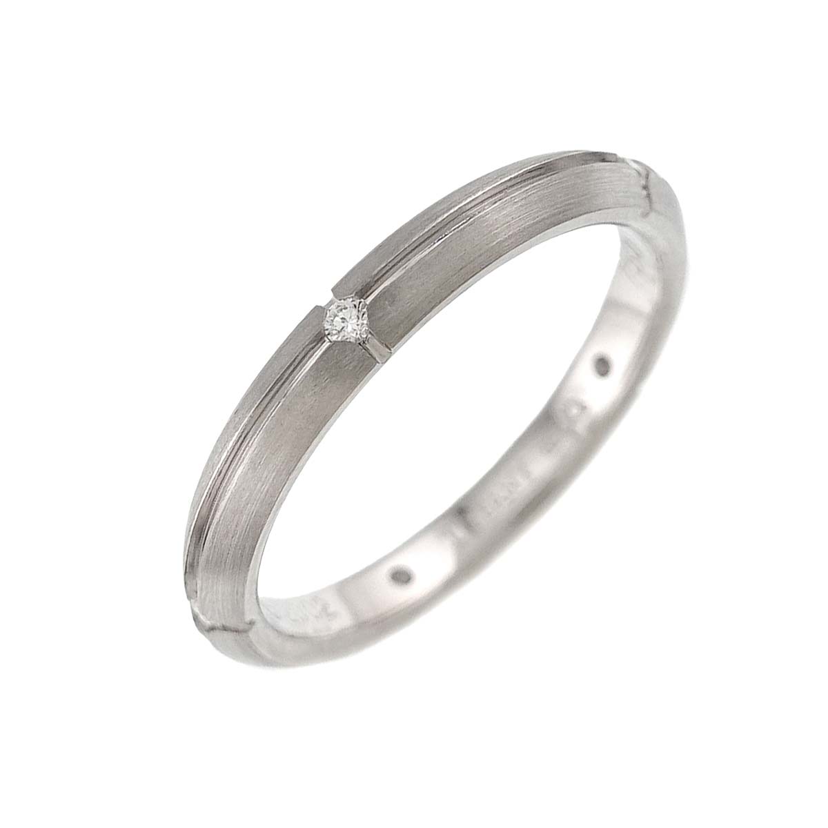 Streamerica Diamond Ring 18K White Gold Size4.75-5(US)