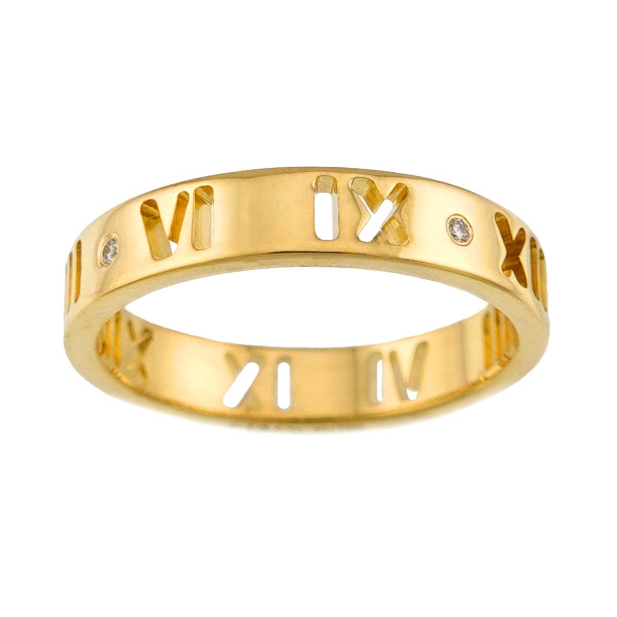 Atlas Diamond Ring 18K Yellow Gold 750 Size5-5.25(US)