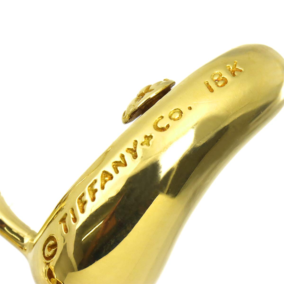 Teardrop Earrings Clip on 18K Yellow Gold 750