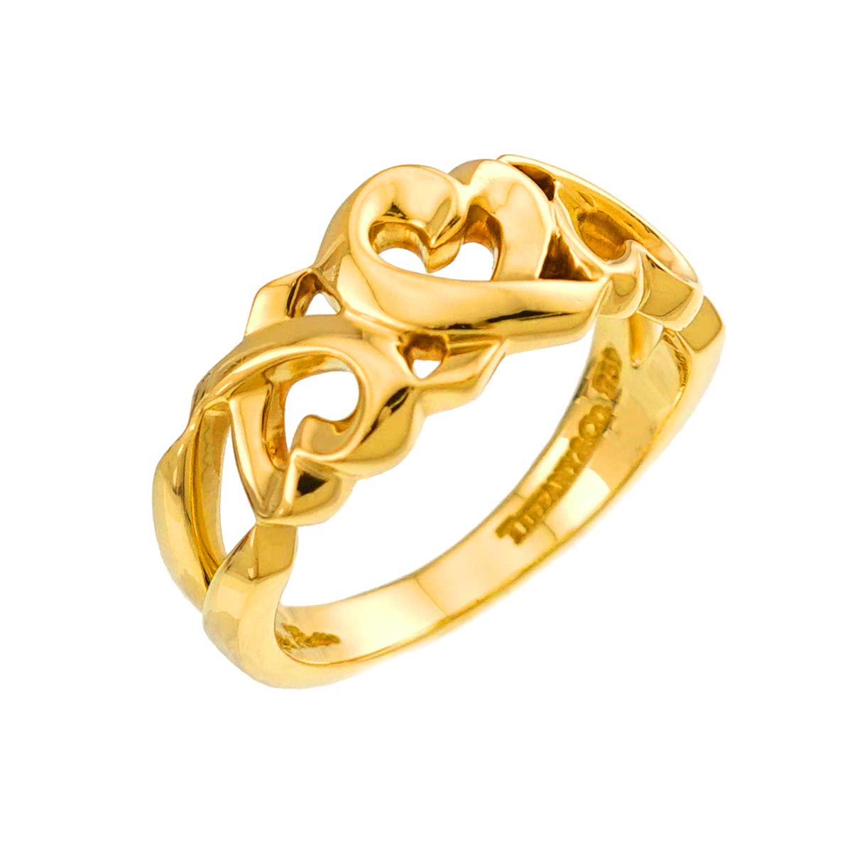 Loving Heart Ring 18K Yellow Gold 750 Size6(US)