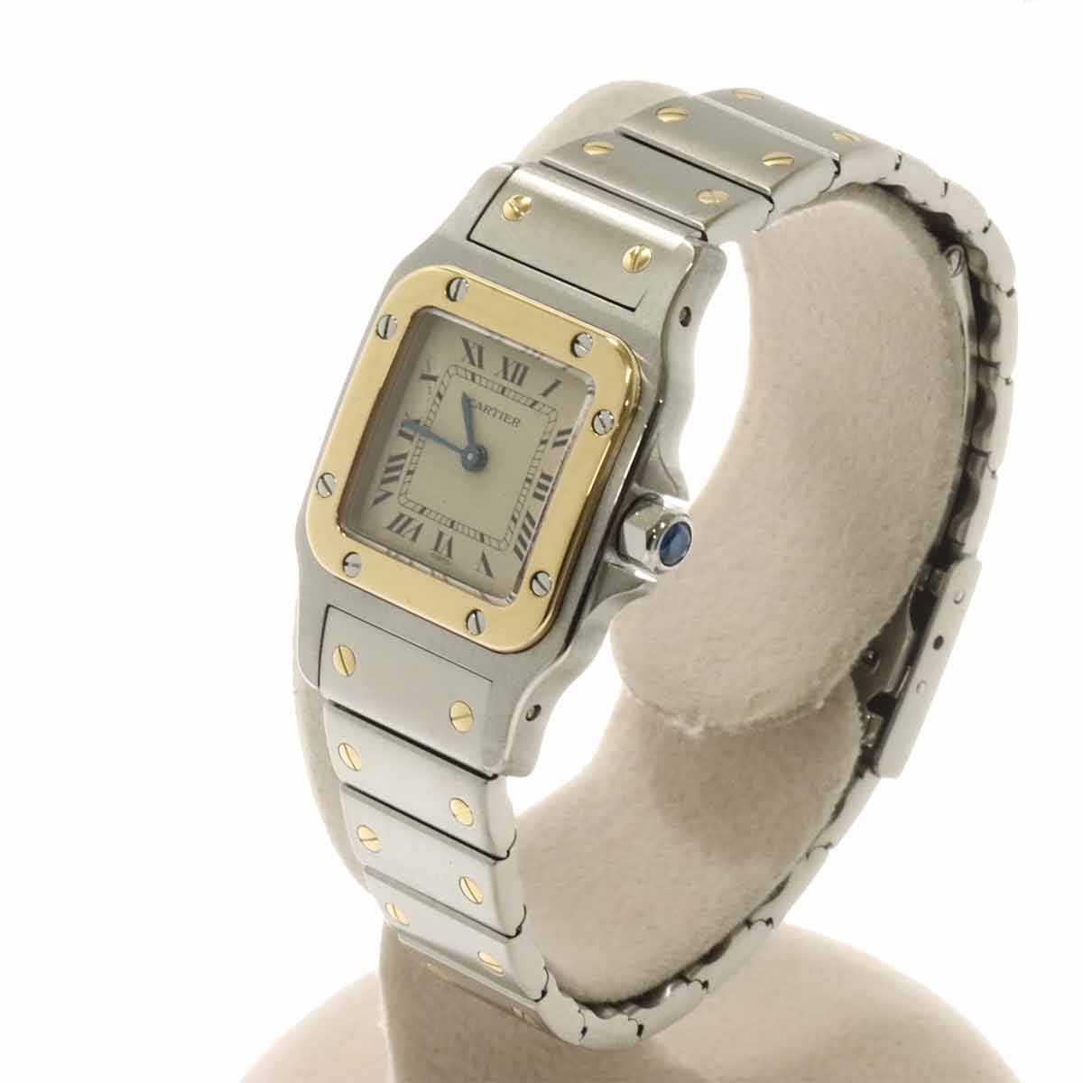 Santos Galbee W20012C4 750 YG Cream Dial Ladies Watch
