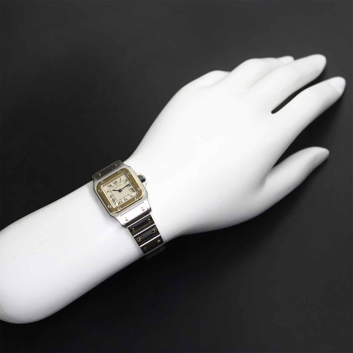 Santos Galbee W20012C4 750 YG Cream Dial Ladies Watch