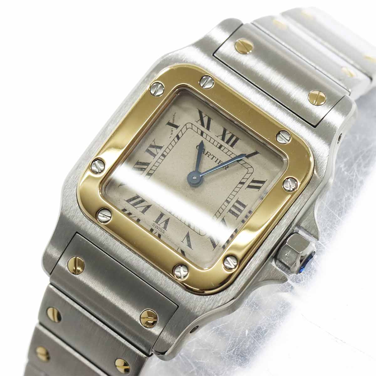 Santos Galbee W20012C4 750 YG Cream Dial Ladies Watch