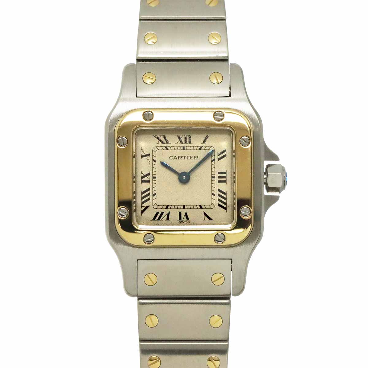 Santos Galbee W20012C4 750 YG Cream Dial Ladies Watch