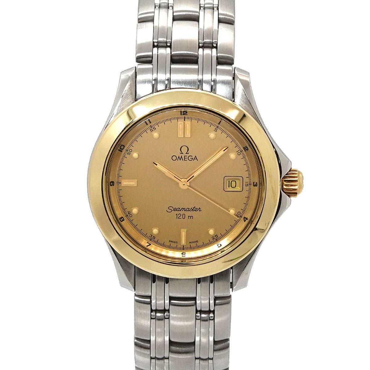 Seamaster 120 2311.10 Date YG Quartz Gold Dial Mens Watch