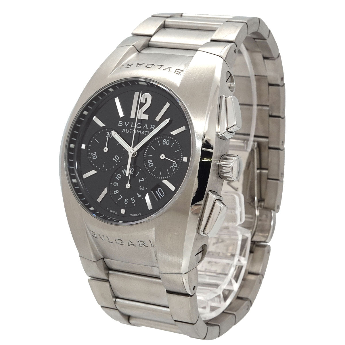 Elgon Chronograph Black Dial Automatic Rubber EG40SCH Mens