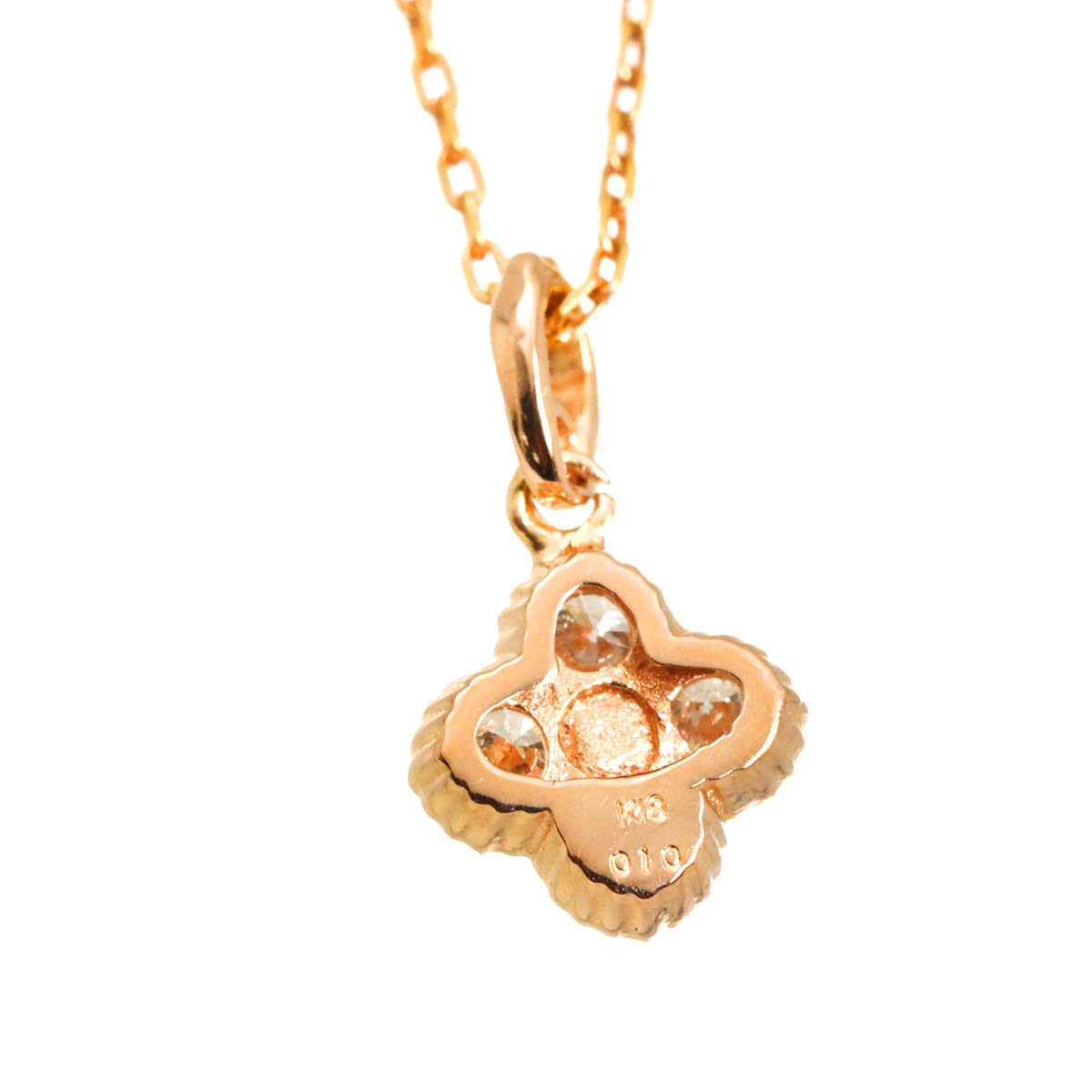Diamond 0.10ct Necklace 18K Pink Gold 750