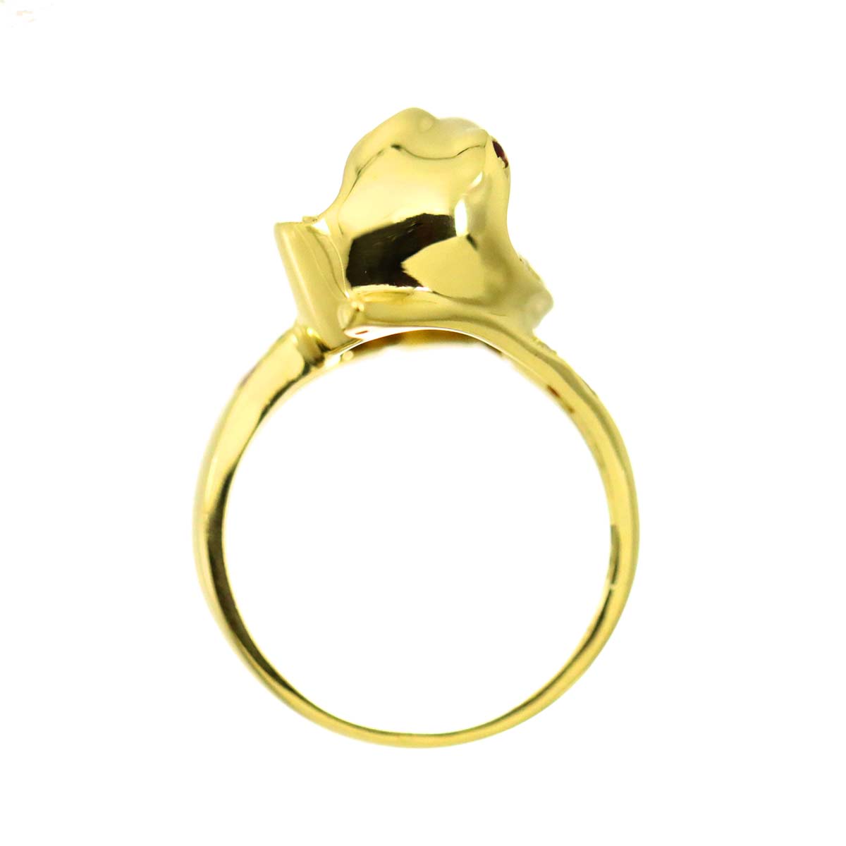 Ruby 0.72ct Diamond 0.15ct Ring 18K YG size5-5.25(US)