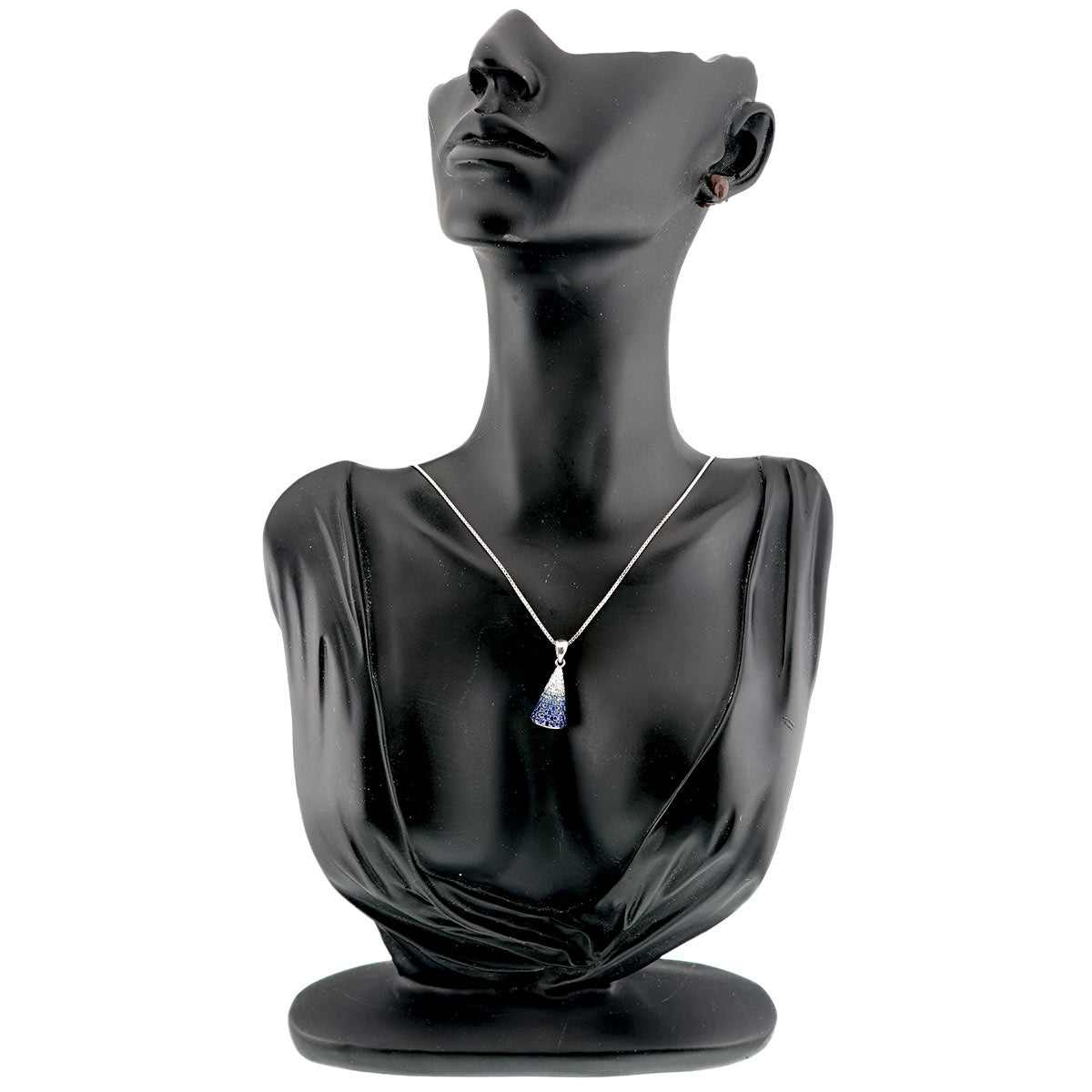 Sapphire 2.55ct Diamond 0.25ct Necklace 18K WG 750