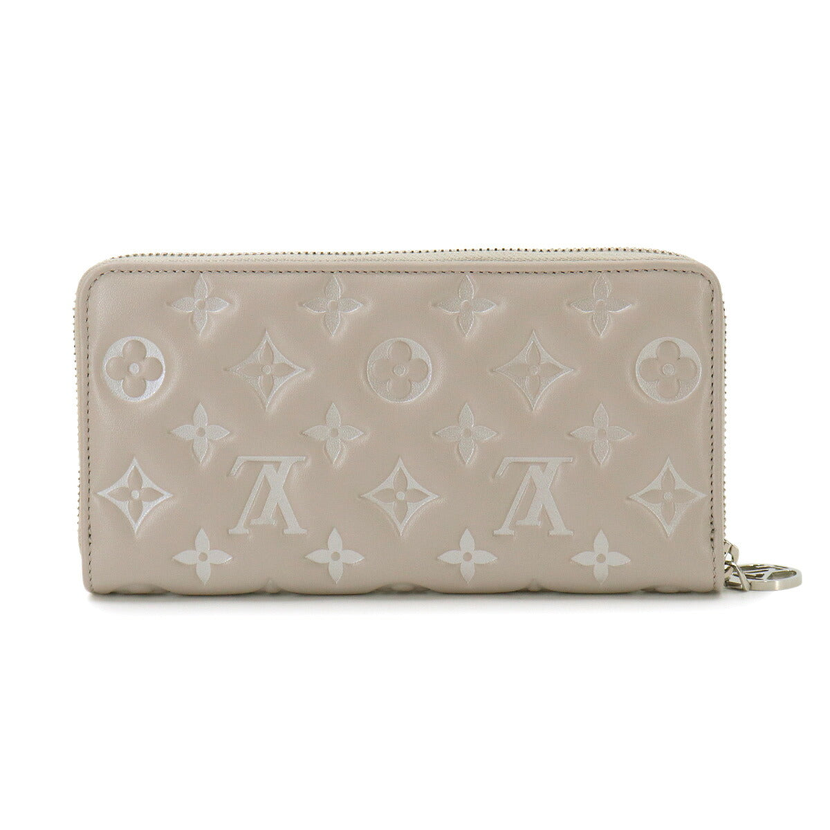 Monogram Coussin Zippy Wallet Leather Gray M13700 Purse