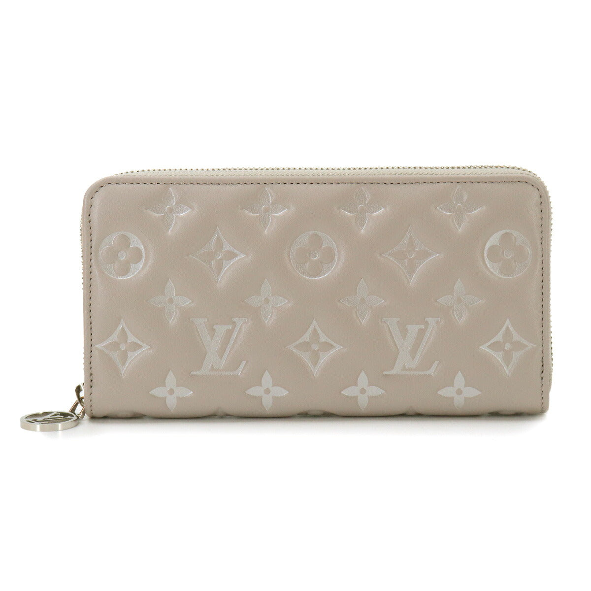Monogram Coussin Zippy Wallet Leather Gray M13700 Purse