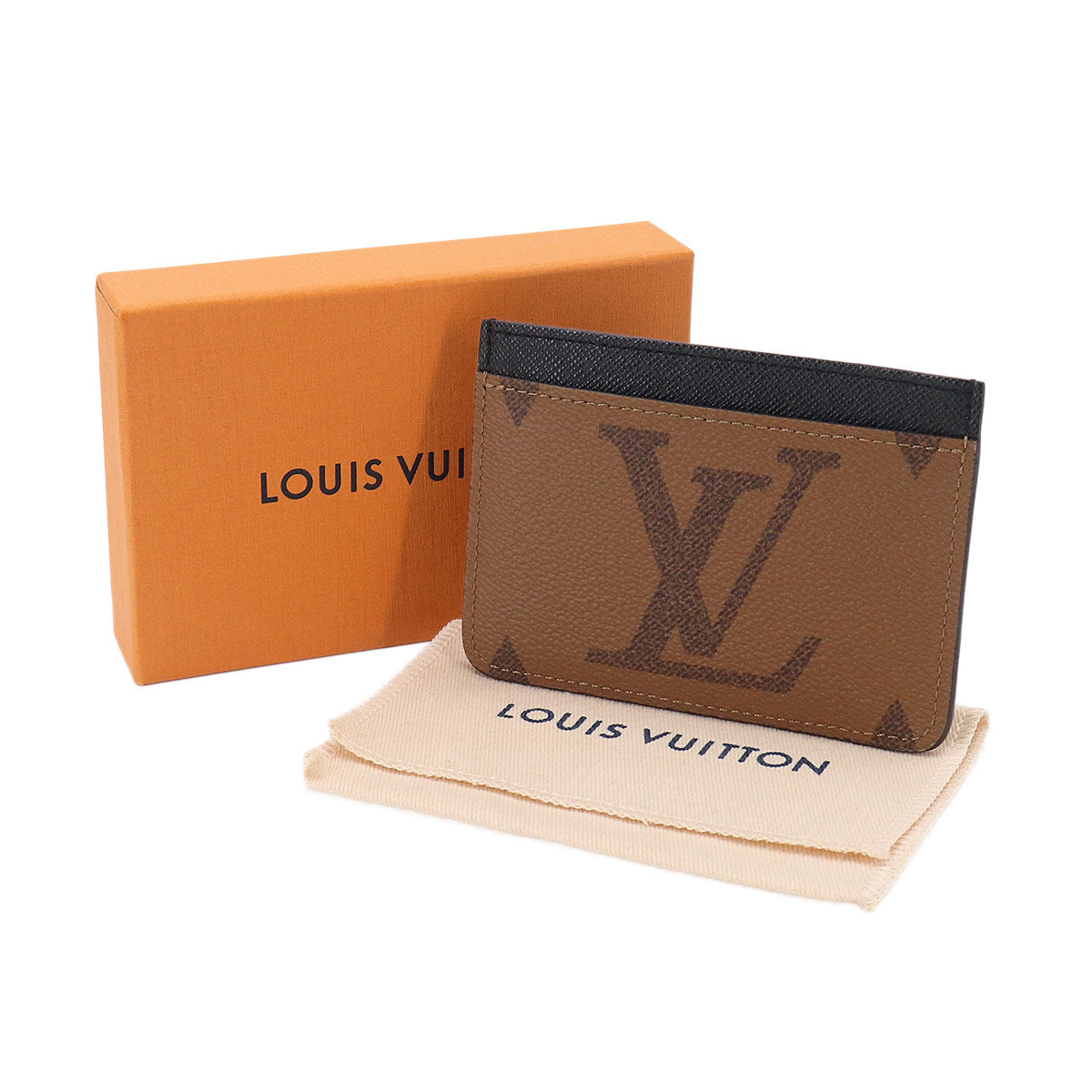 Monogram Reverse Porte Cartes LV Side Up Card Holder